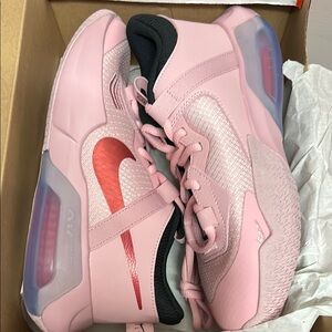 New Nike Pink and Red Sneakers Women 7 Big Kids 5.5
